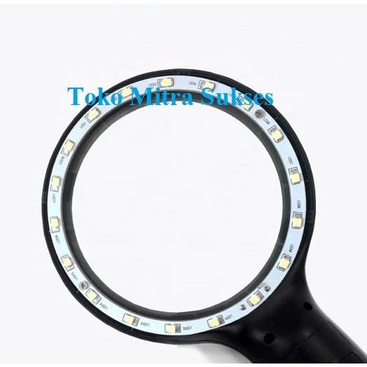 

Kaca Pembesar 10X Lampu LED 18 Magnifying Glass