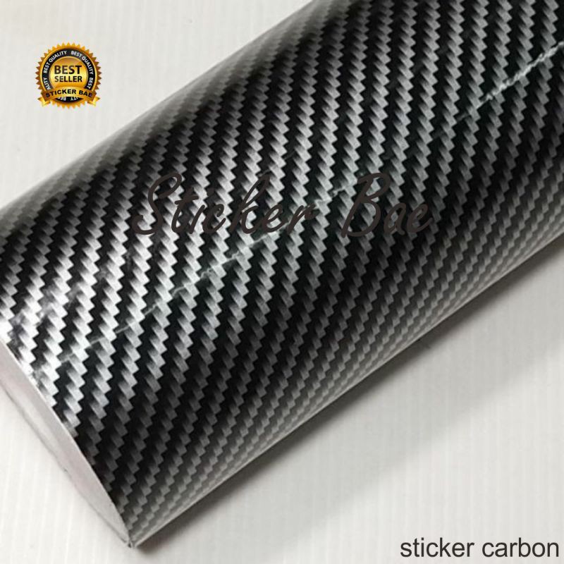 Stiker carbon 6D sticker mobil dan motor murah skotlet karbon kevlar silver