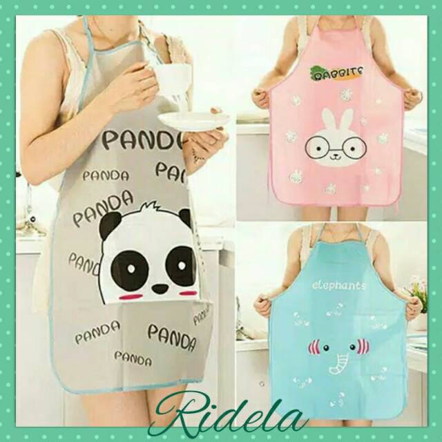 [RC19] - CELEMEK ANTI AIR CELEMEK MASAK KARAKTER ANTI AIR CELEMEK PLASTIK / RIDELA SUMBAR