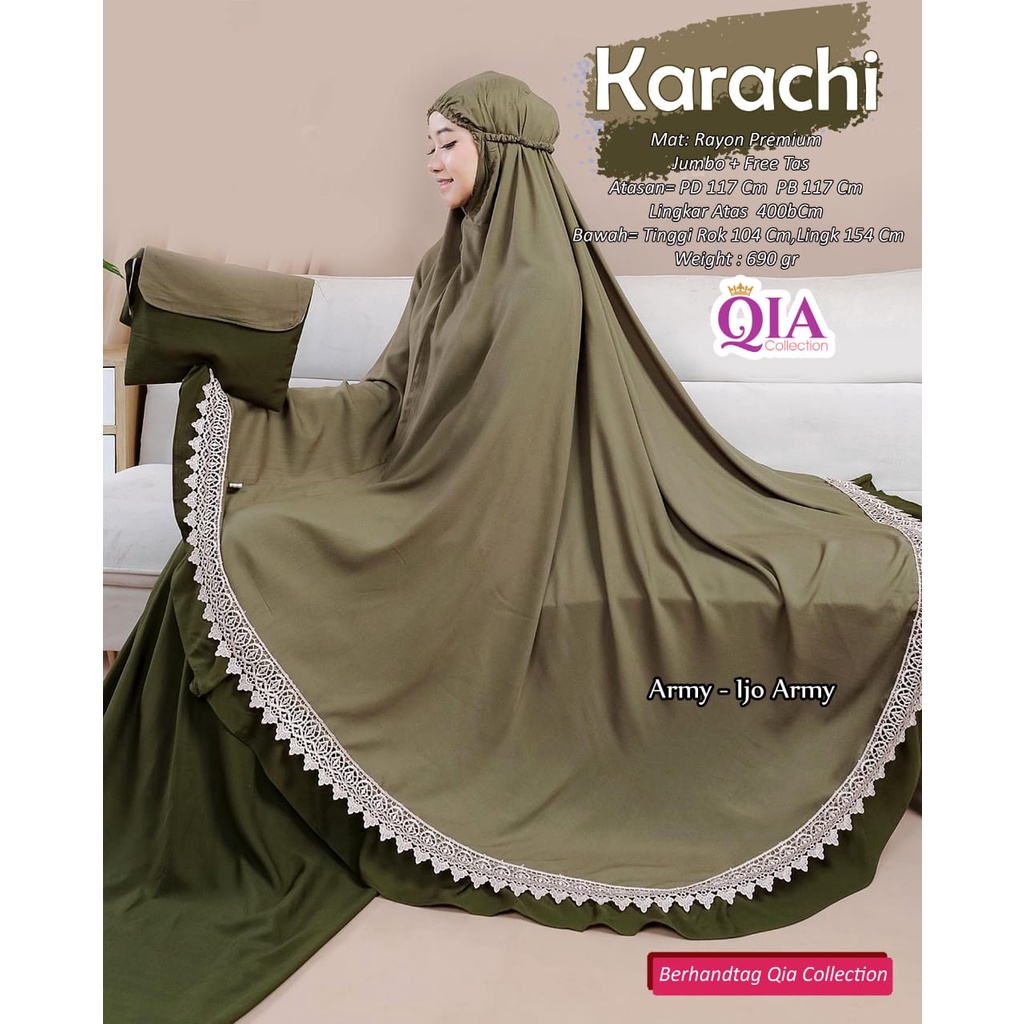 Karachi Mukena Premium Rayon original Qia Collection