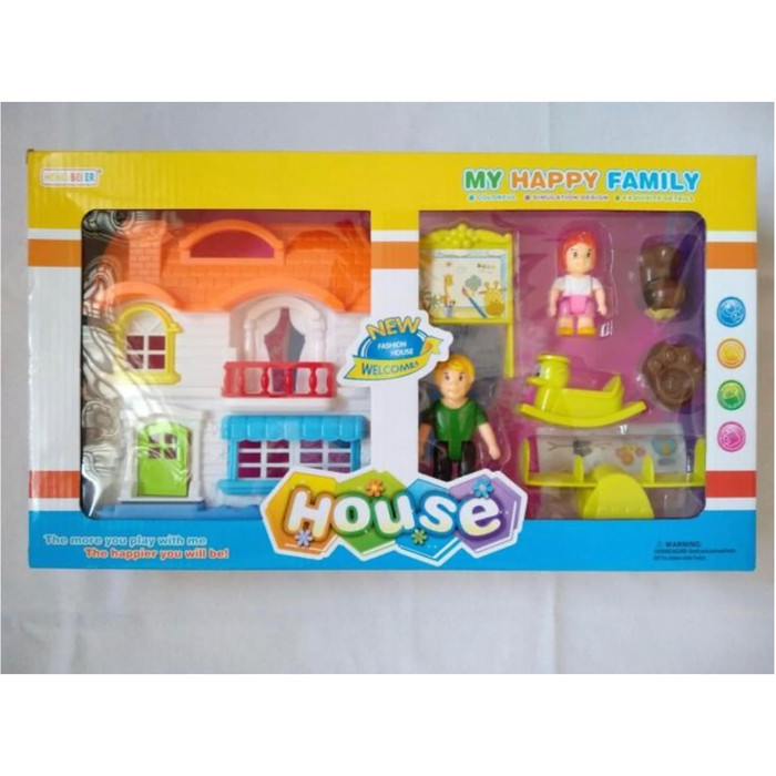 penawaranspesial Mainan rumah barbie villa my happy family funny doll house aksesoris Berkualitas