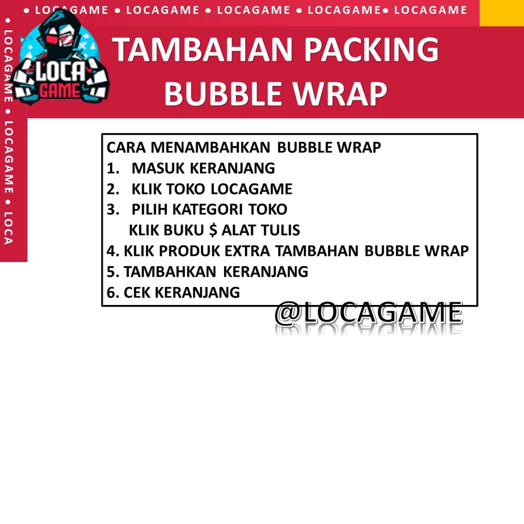 Extra Tambahan Bubble Wrap Locagame