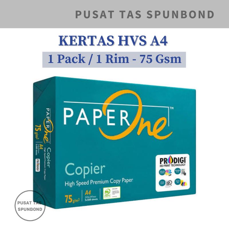 

[Lebih Tebal] Kertas HVS A4 75 GSM - PAPER ONE [1 RIM] / Copy Paper A4 / Kertas Fotocopy