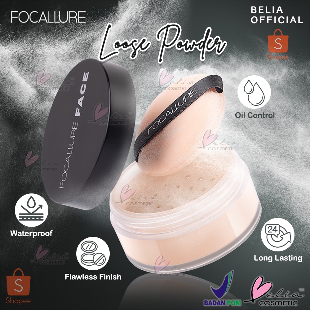 ❤ BELIA ❤ FOCALLURE Setting Powder FA15 | Loose Powder | Bedak Tabur | 3 Colours | BPOM