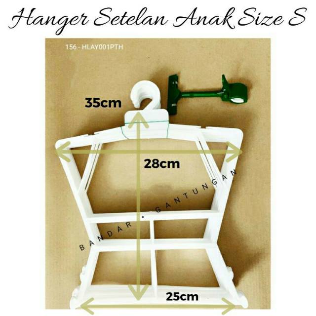 Hanger Layang Setelan Anak Ukuran S / 11 Inch / Gantungan Hanger Atasan Dan Bawahan(BH)