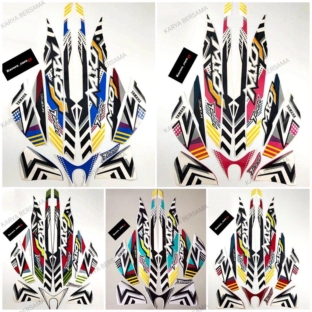 Stiker Striping Standar Pabrikan Yamaha Mio J Teen 2013-2014 / Stiker striping Mio J 2013-2014