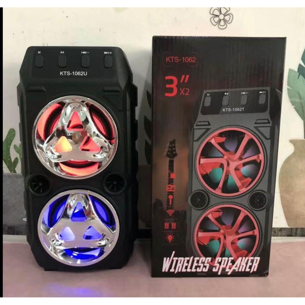 *Speaker Bluetooth KTS Extra Bass Audio Free Mic Karaoke 1062