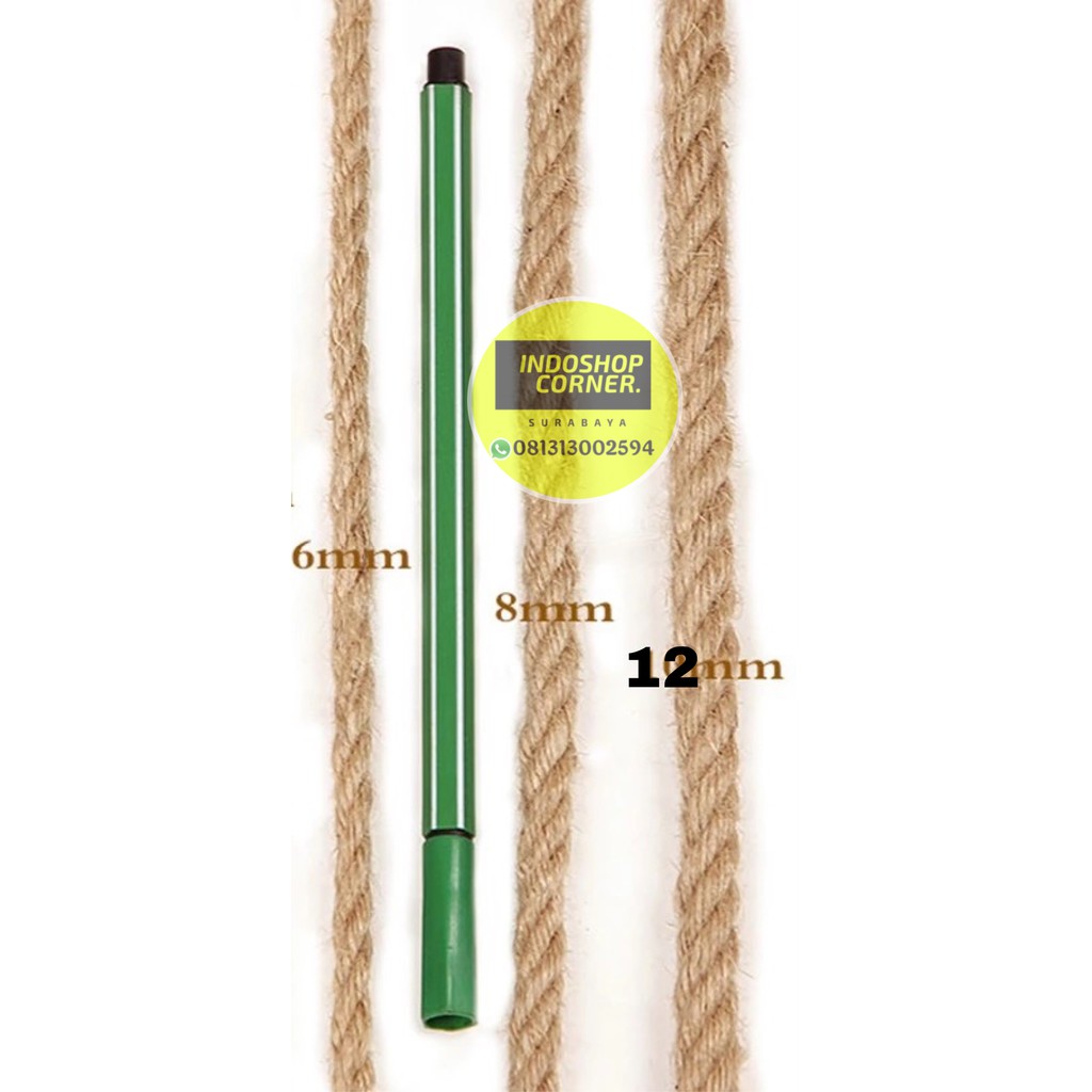 tali tampar manila sisal 8 mm mili meteran