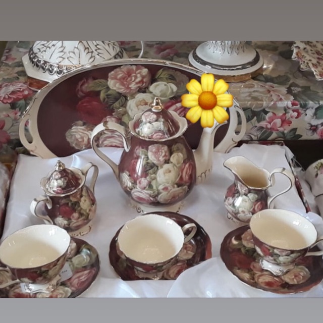 Tea cup set plus tray
