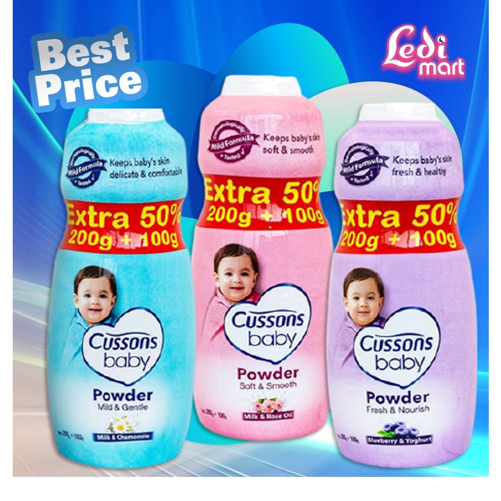 ORIGINAL Cussons Baby Powder 200gr + 60gr BPOM / Bedak Bayi Cusson / LEDI MART