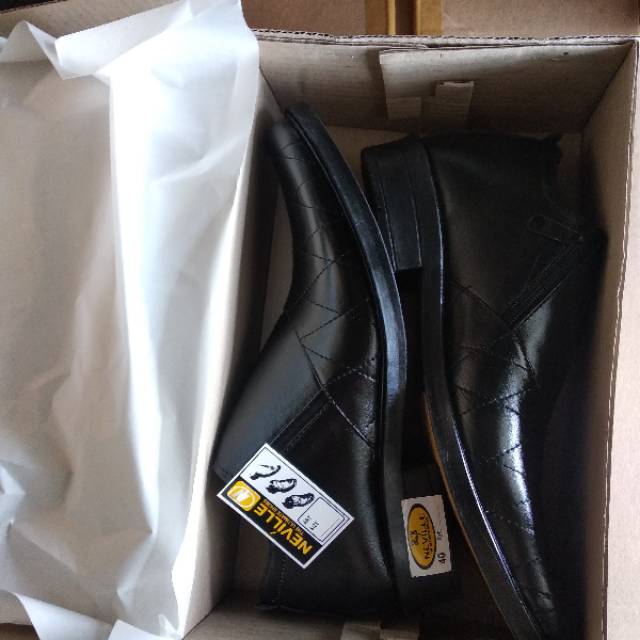 SEPATU FORMAL PANTOFEL KULIT NEVILLE SEPATU KERJA KANTOR HITAM PANTOPEL FANTOVEL SEPATU KULIT PRIA