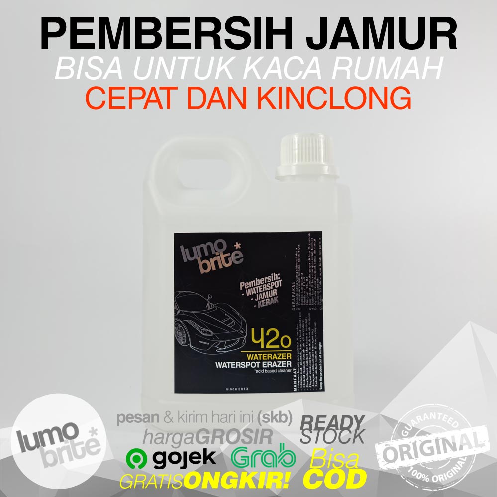 Siap Pakai Obat Pembersih Jamur Kaca Mobil Kerak Air 1 Liter Noda Cat LUMOBRITE Waterazer MURAH