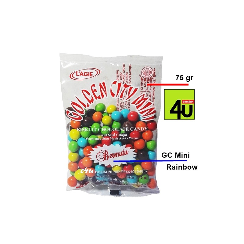 

L'AGIE Golden City - Mini Rainbow Chocolate Balls - 75g