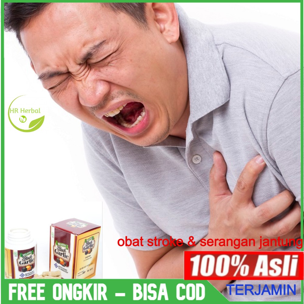 

obat herbal stroke & serangan jantung black Garlic Bawang lanang isi 100/kapsul bisa COD