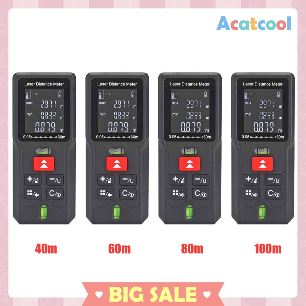 40/60/80/100m Laser Rangefinder Distance Meter Range Finder Electronic Tape