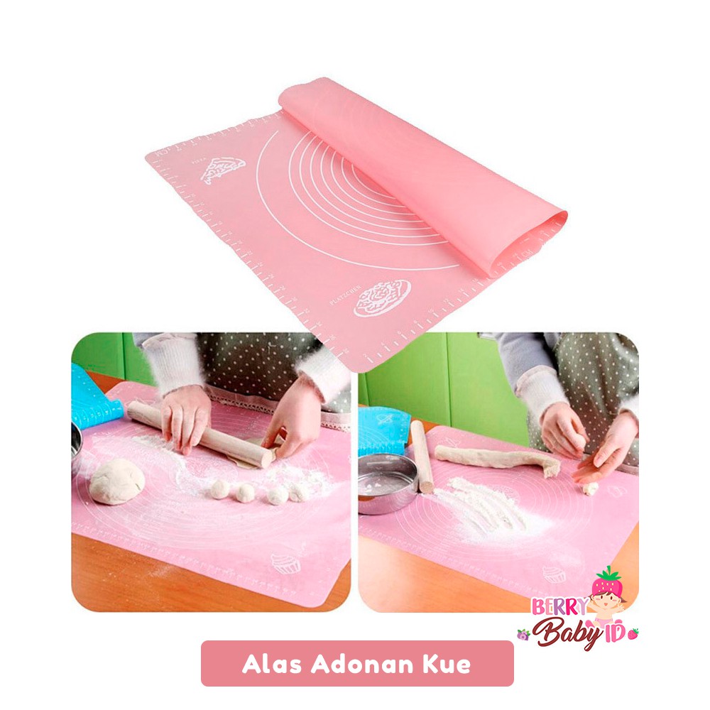 Berry Mart Mat Alas Adonan Kue Anti Lengket Silikon Fondant Pastry JKN026 Berry Mart