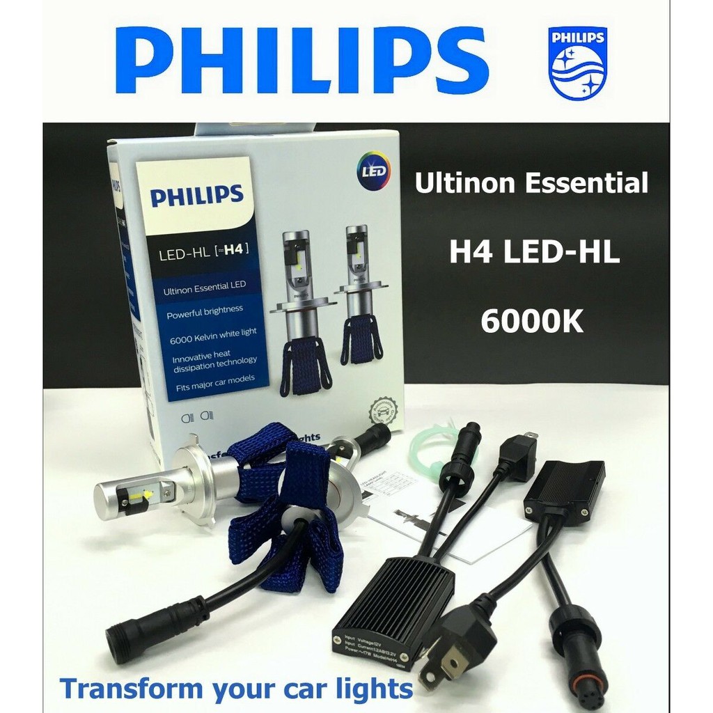 Philips Ultinon Led Essentials Original H4 Lampu Depan Mobil H4  White Superbright