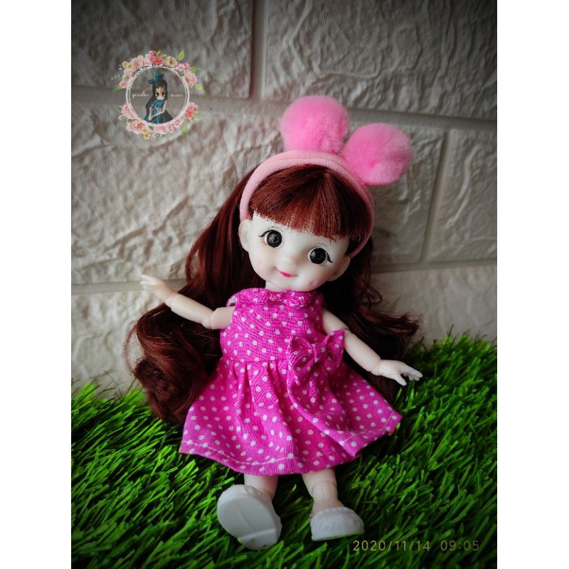 baju barbie 16cm bjd mini doll yuna dimple lati stodoll
