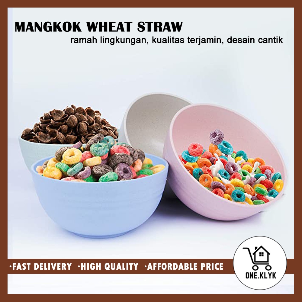 Mangkok Sup Mangkok Makan Bahan Wheat Straw Ramah Lingkungan | Mangkok Tahan Panas Serat Jerami Gandum