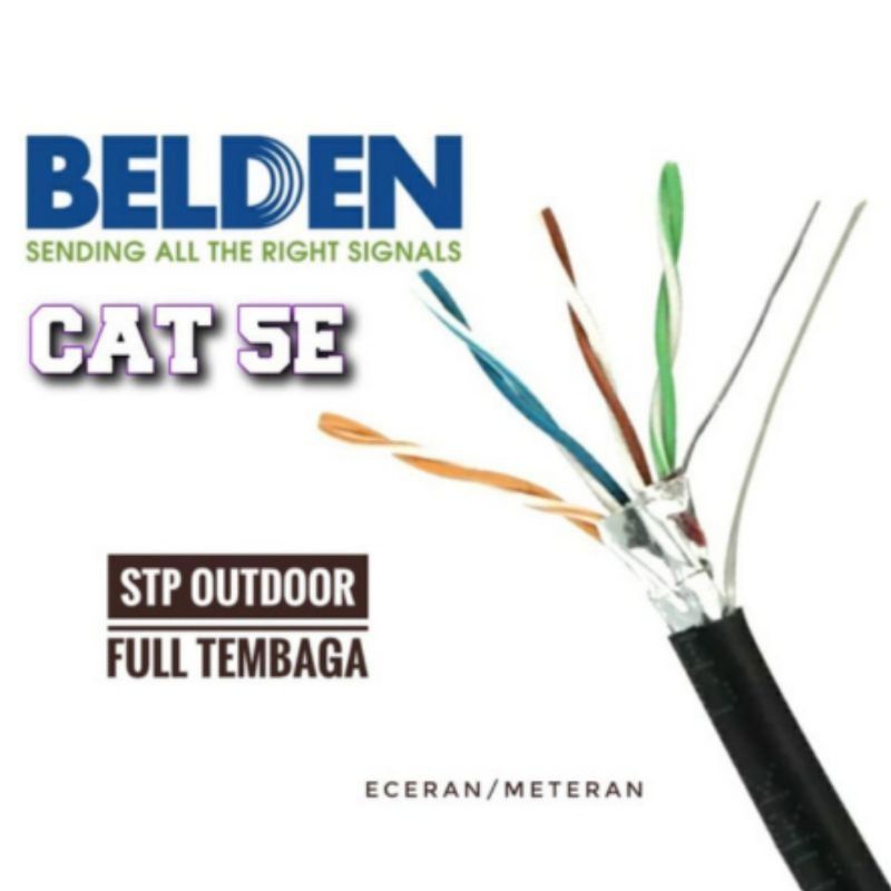 Kabel Lan RJ45 Cat5e STP Outdoor ORIGINAL BELDEN USA 305 Meter