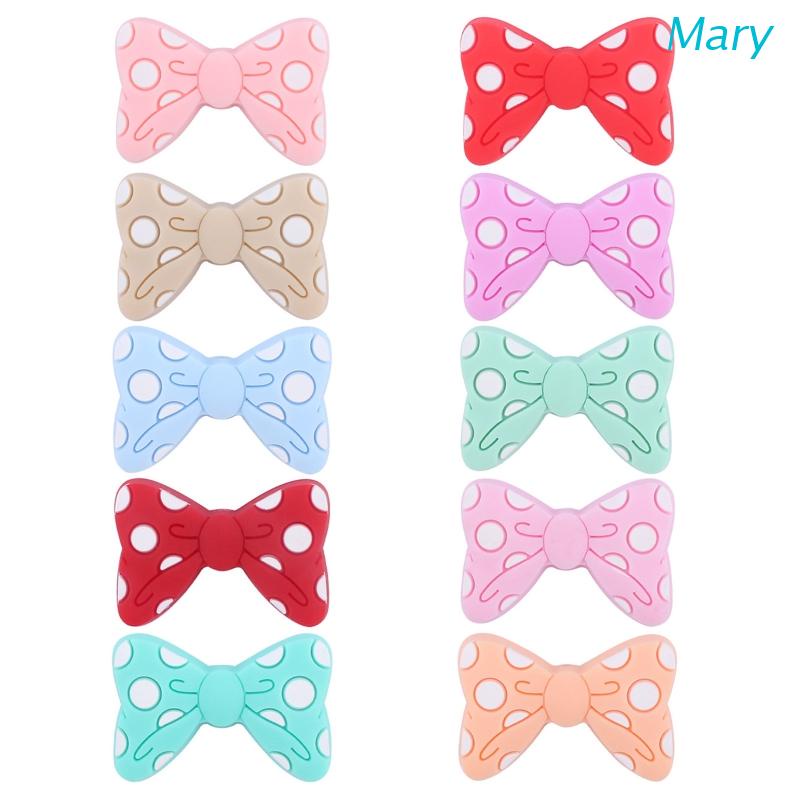 Mary 1pc Mainan Teether Bayi DIY Bentuk Pita Bahan Silikon Bebas BPA