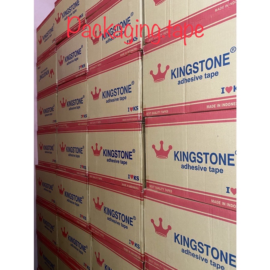 

Lakban bening coklat kingstone tape uk 48mm X 90yard berkualitas - Bening, 48 x 90yard
