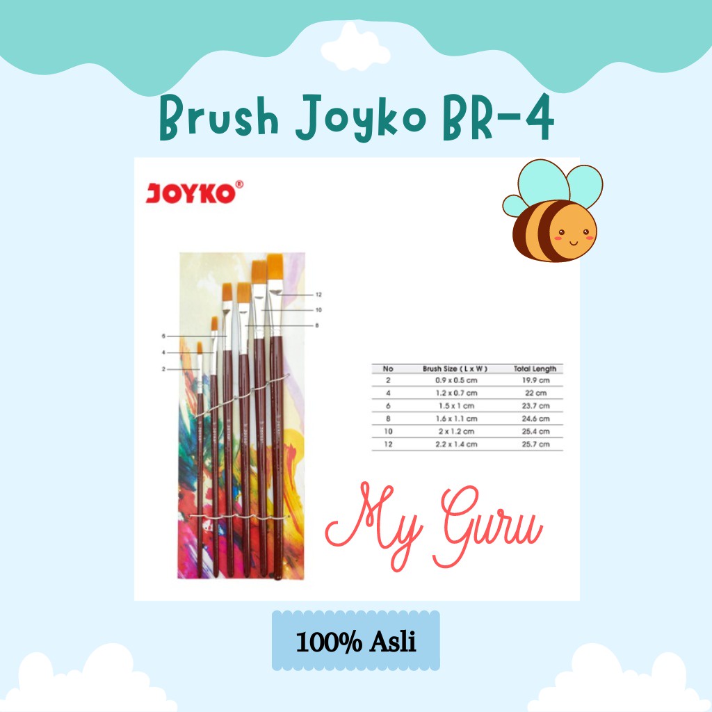 

[SET] BRUSH KUAS CAT AIR LUKIS ACRYLIC JOYKO BR-4