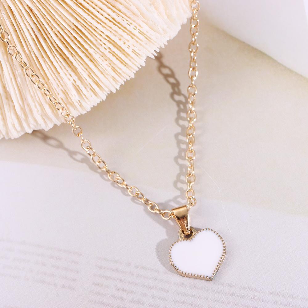 R-bunga Hati Kalung Wanita Fashion Perhiasan Menarik Hadiah Hari Valentine Fashion Vintage Choker