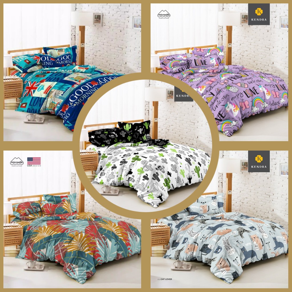 Sprei Kendra New Minimalis King 180x200 - Seprei Seprai Kendra Size King Kasur No. 1 Cat Alley Galax