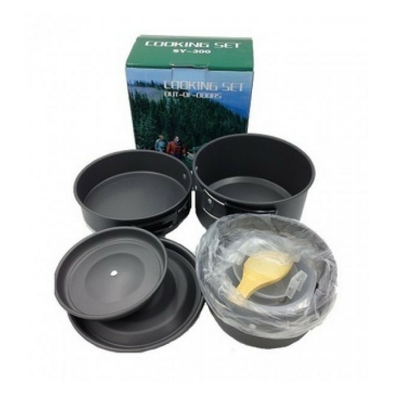 Terbaru COOKING SET SY 300 PANCI SET SY300 NESTING ALAT MASAK OUTDOOR CAMPING