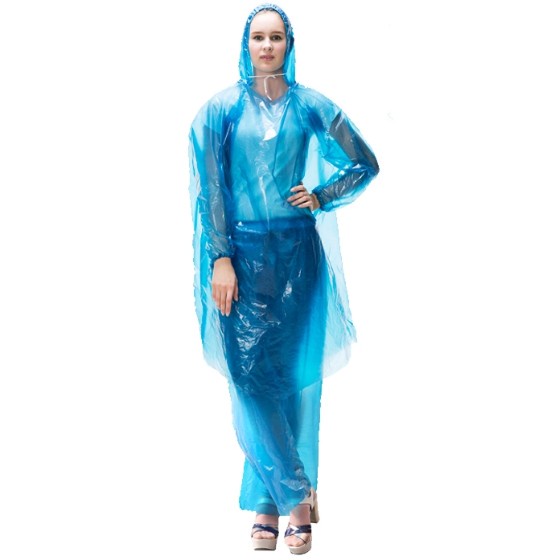 Jas Hujan Baju Celana Setelan Disposable Rain Coat All Size Plastik PE