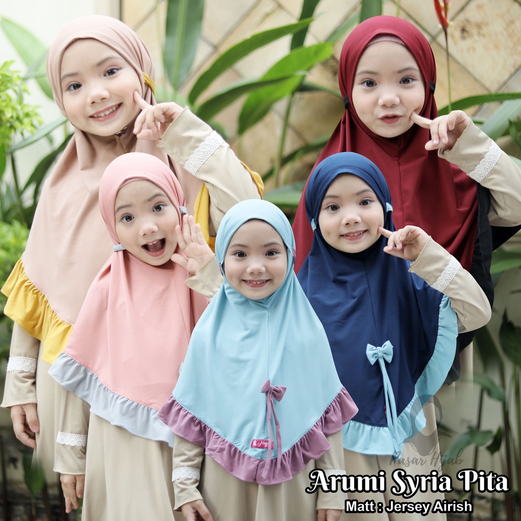 Kerudung Anak Arumi Syiria Hijab Anak Jersey Premium Jilbab Anak Pasar Hija'b