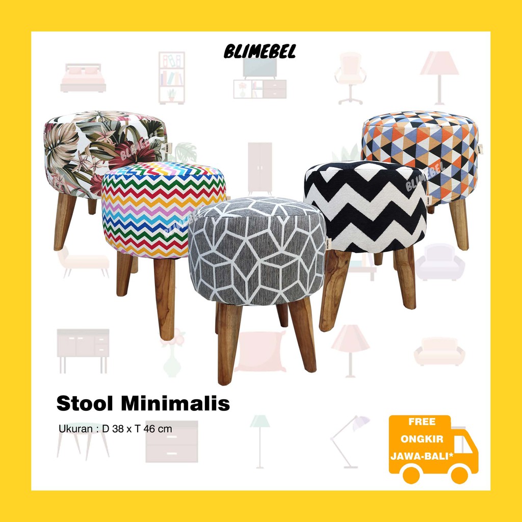 [100% FREE ONGKIR JAWA & BALI*] Stool Minimalis Modern / Kursi Tamu