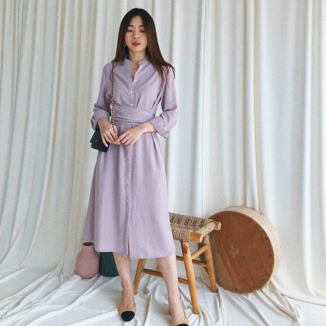 OUDRE Tilly Dress in Lilac