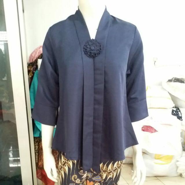 (M92/100) Kebaya floy kutubaru encim kartini termurah busui STD-JUMBO KeroncongBusana-Navy