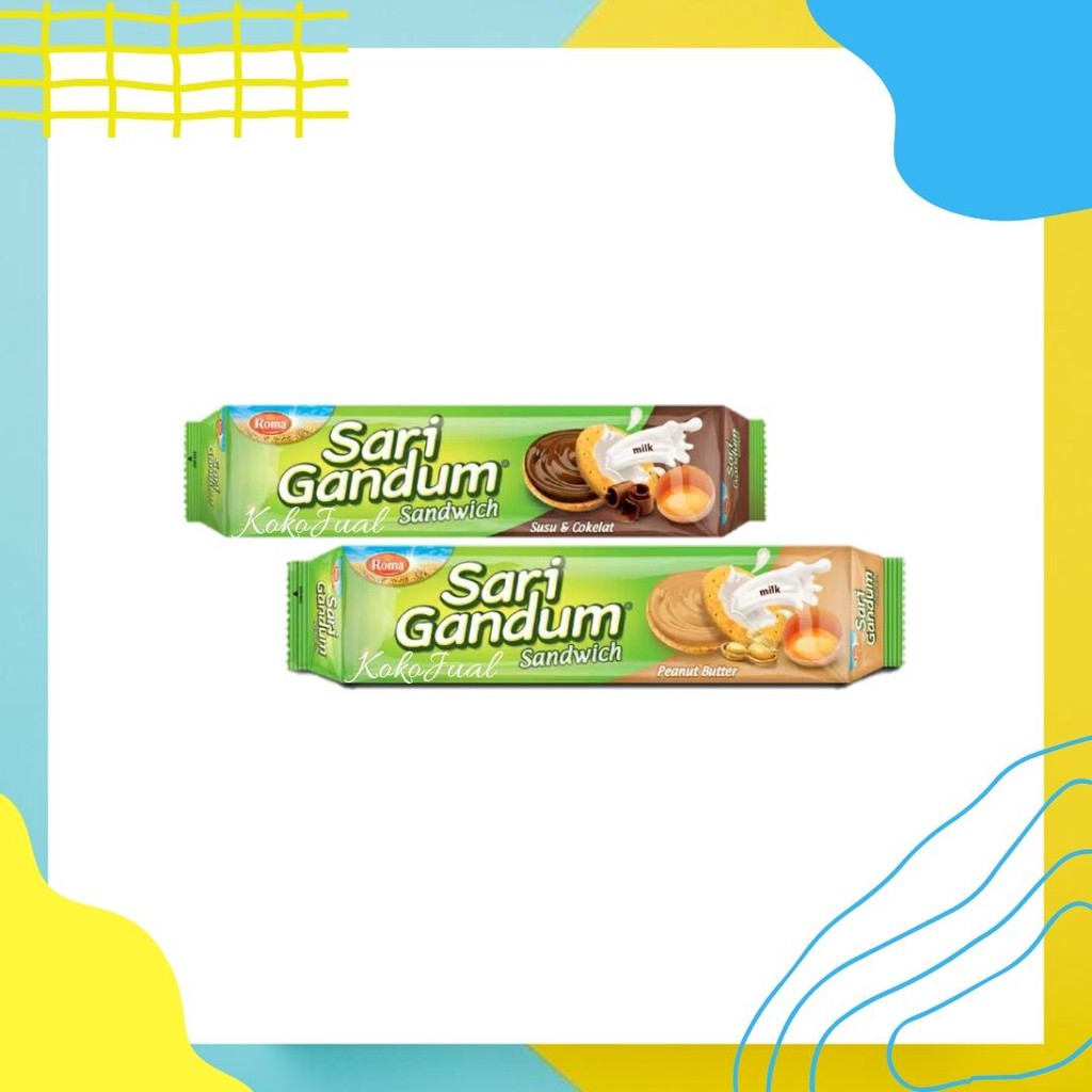 

Roma Sari Gandum Coklat Kacang Sandwich 115 Gram