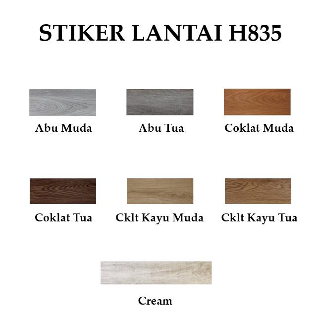 Grosir - H835 Stiker Lantai Lembek Motif Kayu dengan Perekat / Wallpaper Lantai / Stiker Kayu Foam