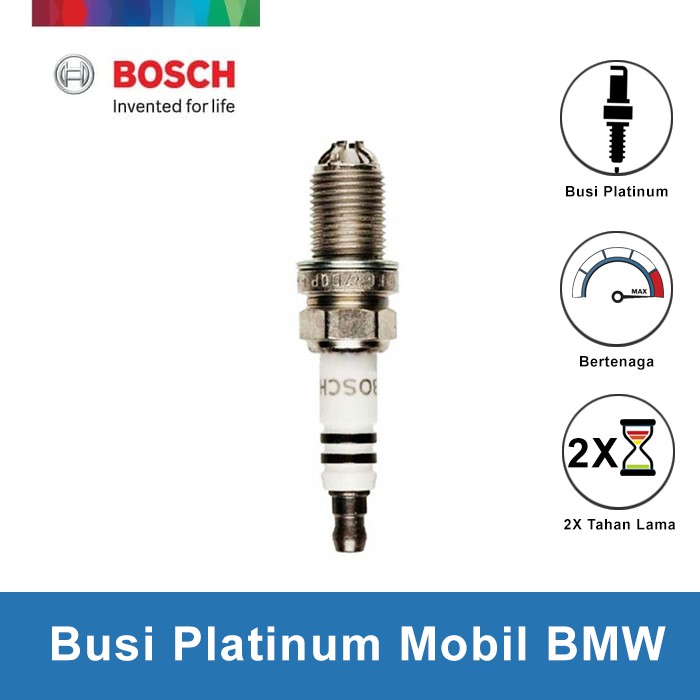 Busi Mobil Bosch Platinum FGR7DQP Plus Triple Ground Kaki 3 Mobil BMW 318i, 323i, 325i, 520i, 528i