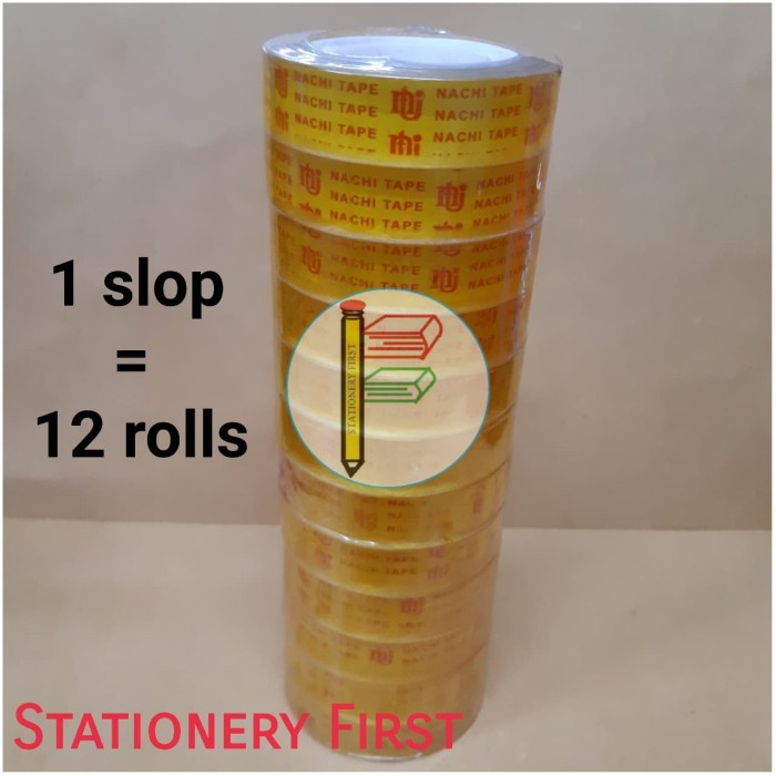 Isolasi Solatip Cellotape Kado Kecil Tebal 1/2 inch 12mm Joyko Nachi