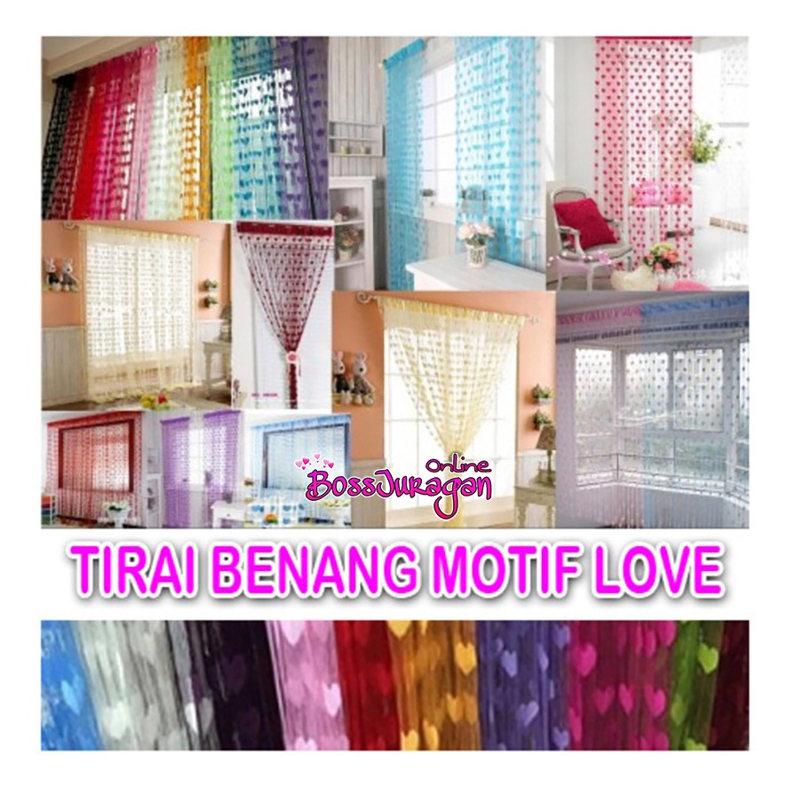 (BOSS) Tirai Benang Motif Love - Baichuan