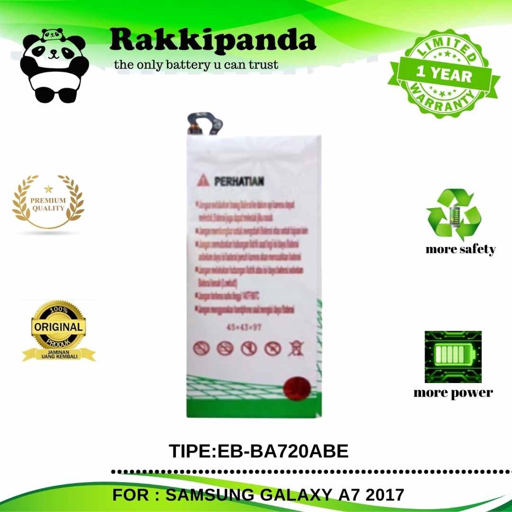 (R/K)- RakkiPanda - EB-BA720ABE Samsung A7 Edisi 2017 A720 Batre Batrai Baterai