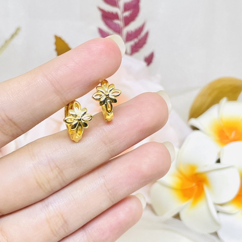 Anting jepit motif emas Xuping dewasa