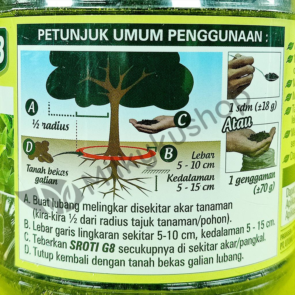 PUPUK SROTI G8 SEMUA JENIS TANAMAN 480 GRAM KEMASAN PABRIK