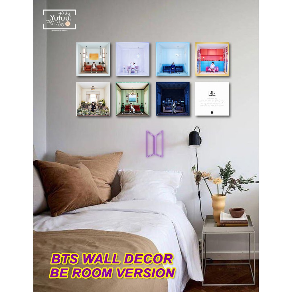 WALL DECOR BE ROOM VERSION ( 1 SET ISI 8 pcs ) unofficial fankit/ Kpop/ bangtan