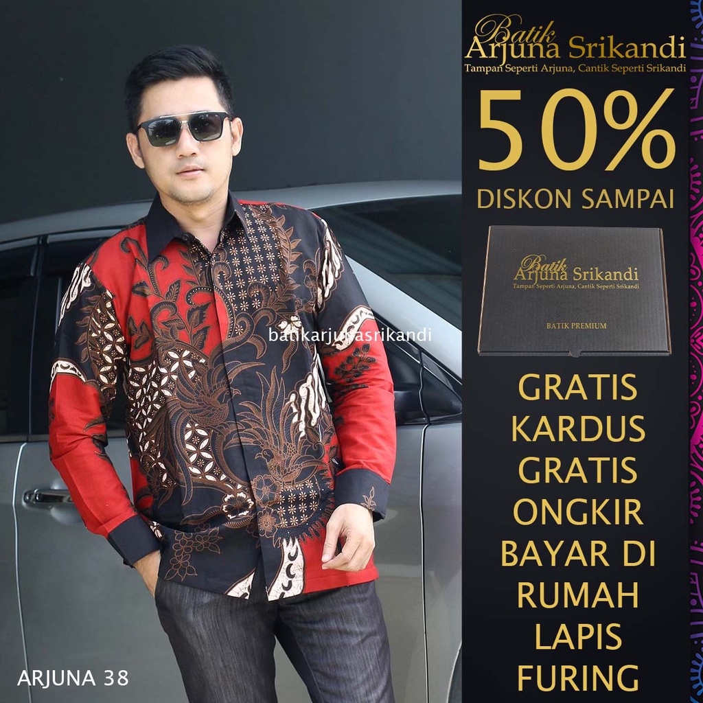 Kemaja Batik Pria Lengan Panjang Baju Hem Atasan Pria Kemeja Batik Baju Atasan Pria Pakaian Pria Len