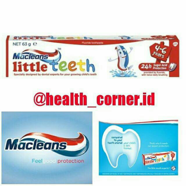 Macleans Milk / Little / Big Teeth Baby Kids Toothpaste 63gr - Flouride Pasta Gigi Odol Anak Organik
