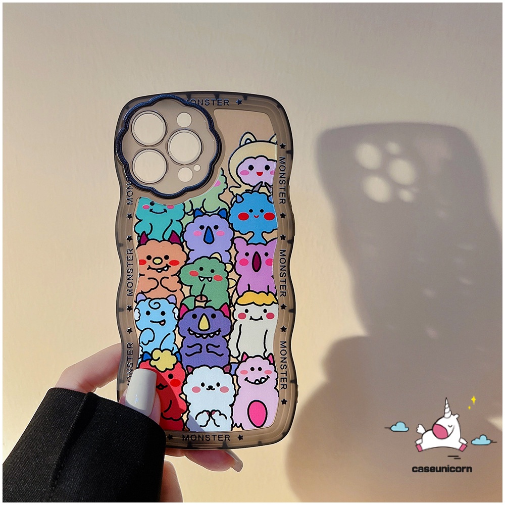 Soft Case TPU Motif Kartun Monster Untuk iPhone 7plus 8plus 11 13 12 Pro MAX 7 8 6 6S Plus XR X XS MAX SE 2020