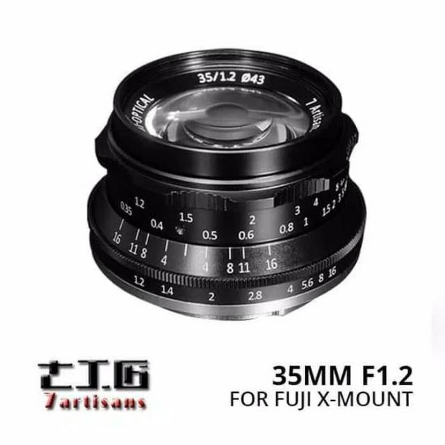 Lensa 7 artisans 7artisans 7artisan 35mm f1.2 for FUJI FX mount