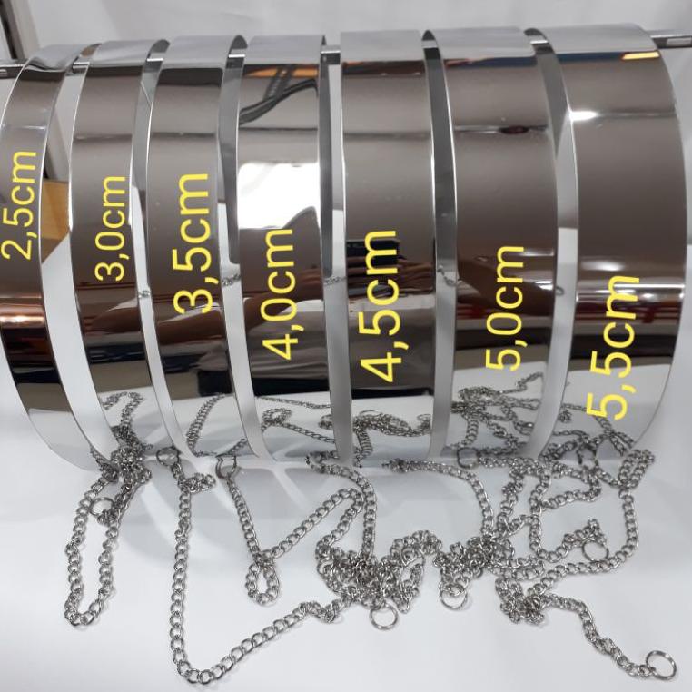 ㄻ IKAT PINGGANG PLAT RANTAI [SILVER]/BELT PLAT RANTAI/BELT PLAT SILVER ヽ