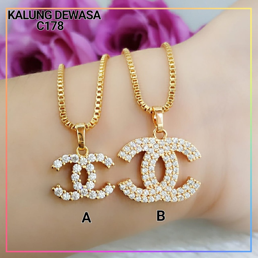 Kalung xuping kalung dewasa model permata C178 lapis emas